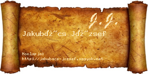 Jakubács József névjegykártya