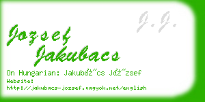 jozsef jakubacs business card